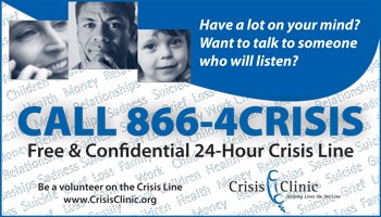 Crisis Line Business Card Ad