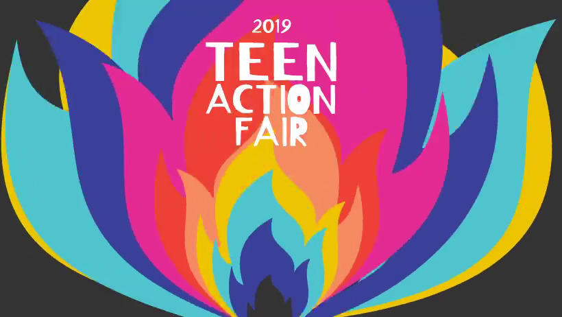 2019 teen action fair banner