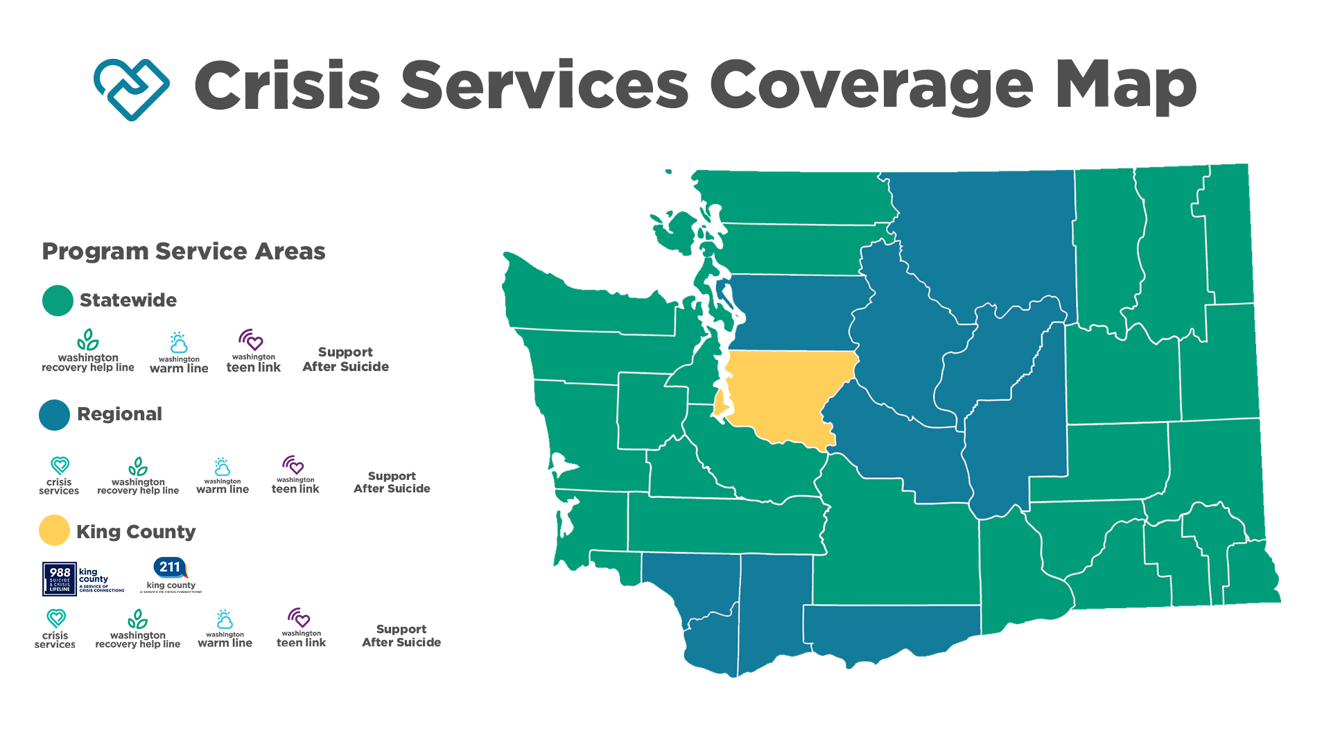 Crisis Connections Crisis Services Coverage Map