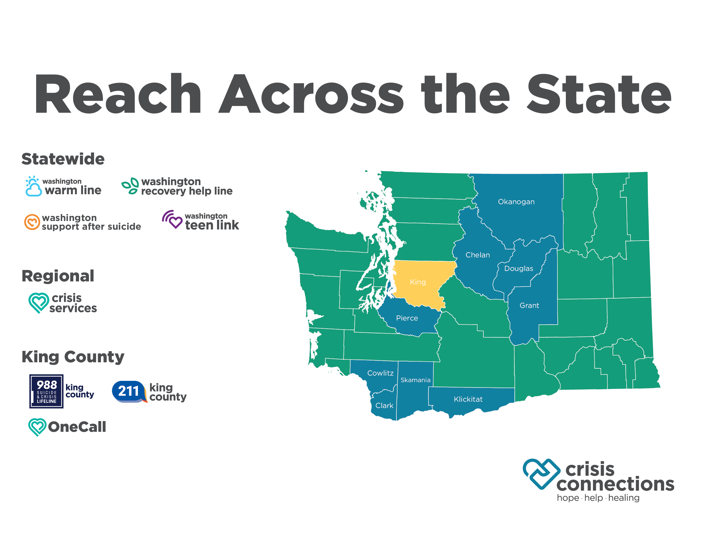 Reach Acrosss the State Map Image LARGE Reach Across the State Map + Crisis Connections Programs