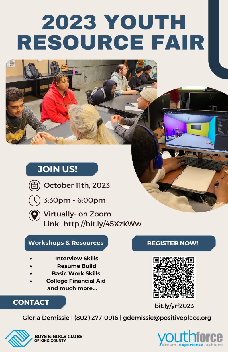 Online Youth Resource Fair Flyer