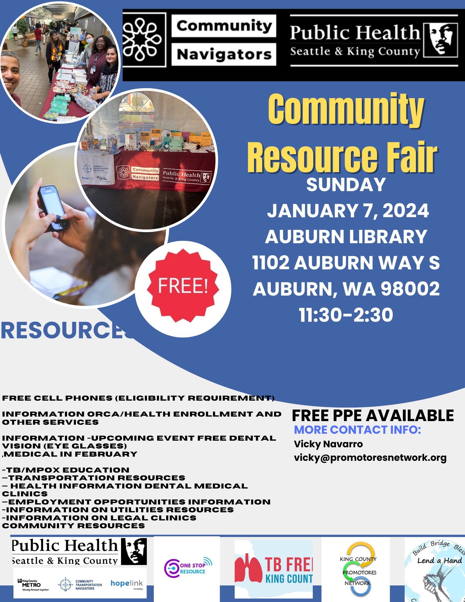 Community Resource Fair Jan 7 Auburn Library