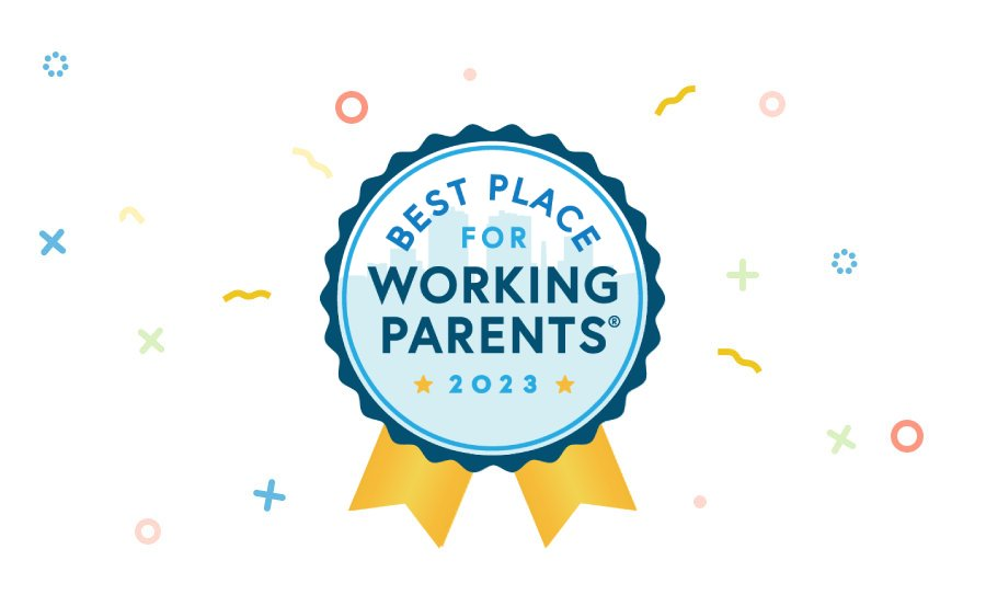 Best Place for Working Parents award ribbon
