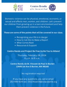 Centro Rendu and Project Be Free Event